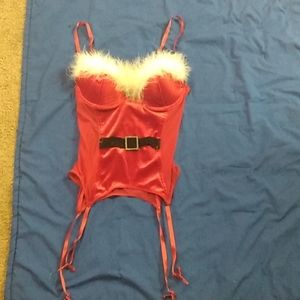 Size medium secret treasures red Santa lingerie
